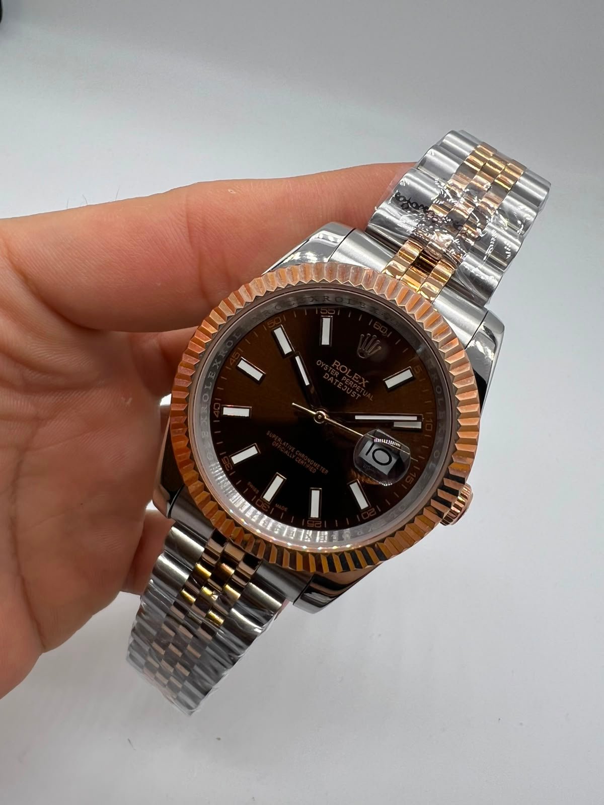 Datejust 40mm - AÇO COM ROSE MOSTRADOR CHOCOLATE