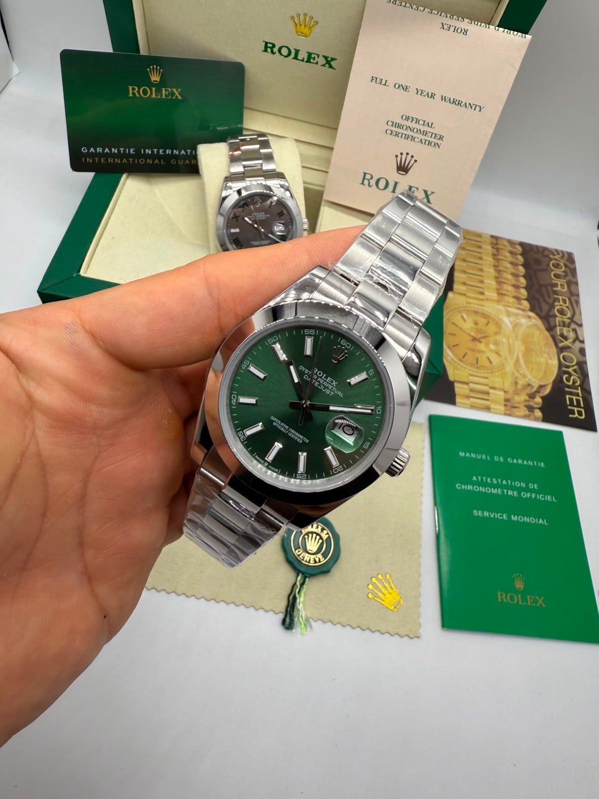 Datejust 40mm - AÇO MOSTRADOR VERDE