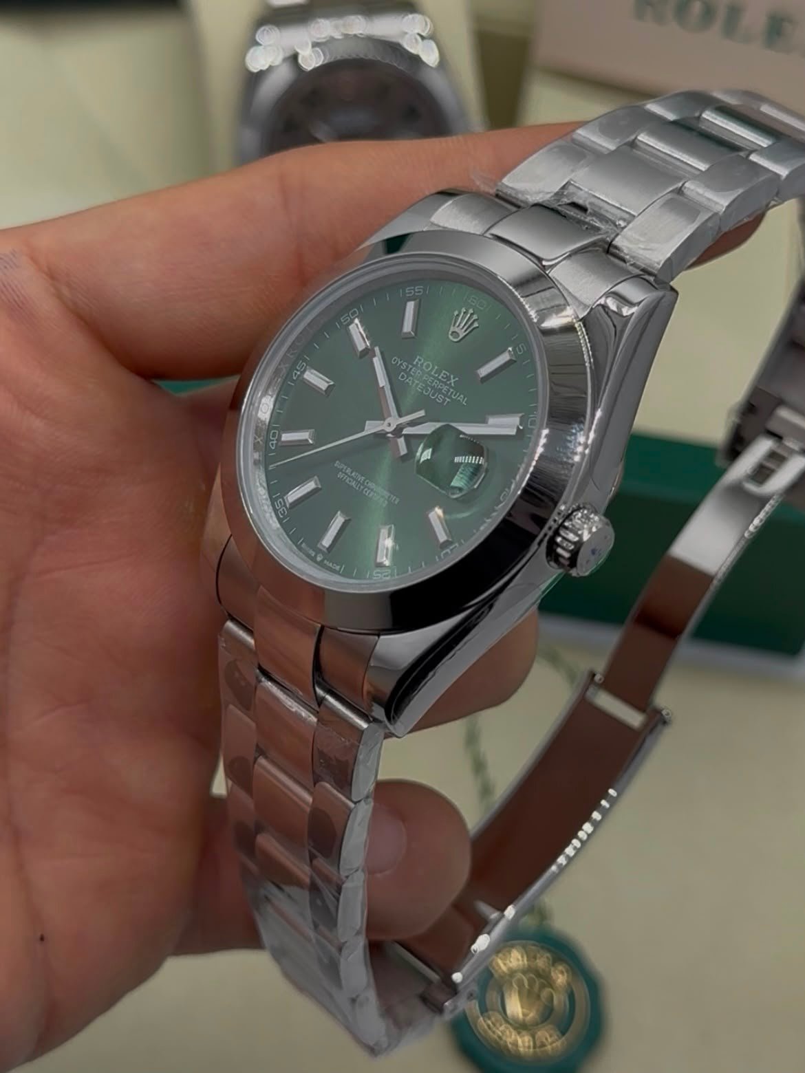 Datejust 40mm - AÇO MOSTRADOR VERDE - Imagem 4