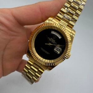 Day-Date President 40mm - AÇO DOURADO MOSTRADOR PRETO