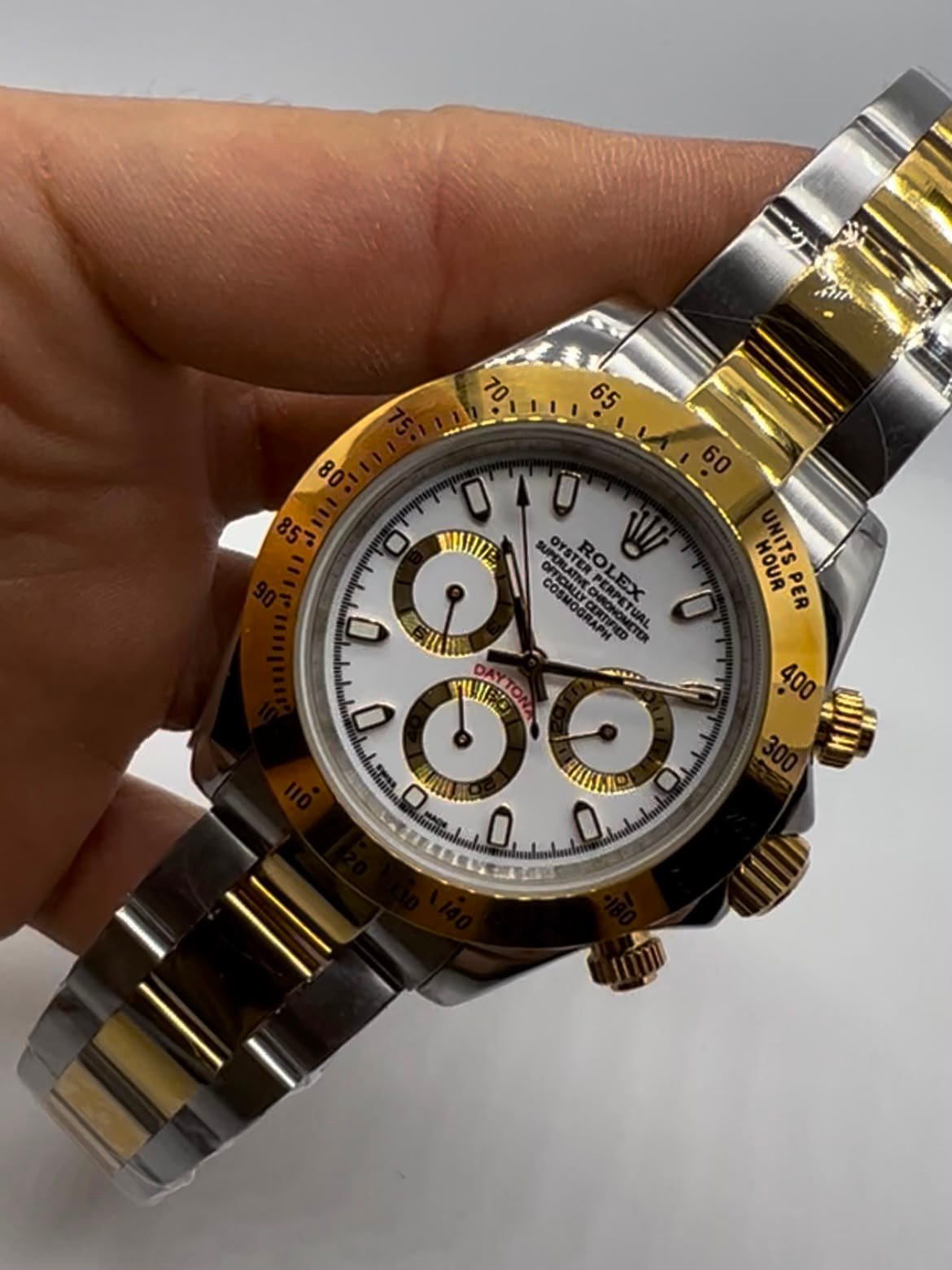 Daytona 40mm - AÇO COM DOURADO MOSTRADOR BRANCO - Imagem 4