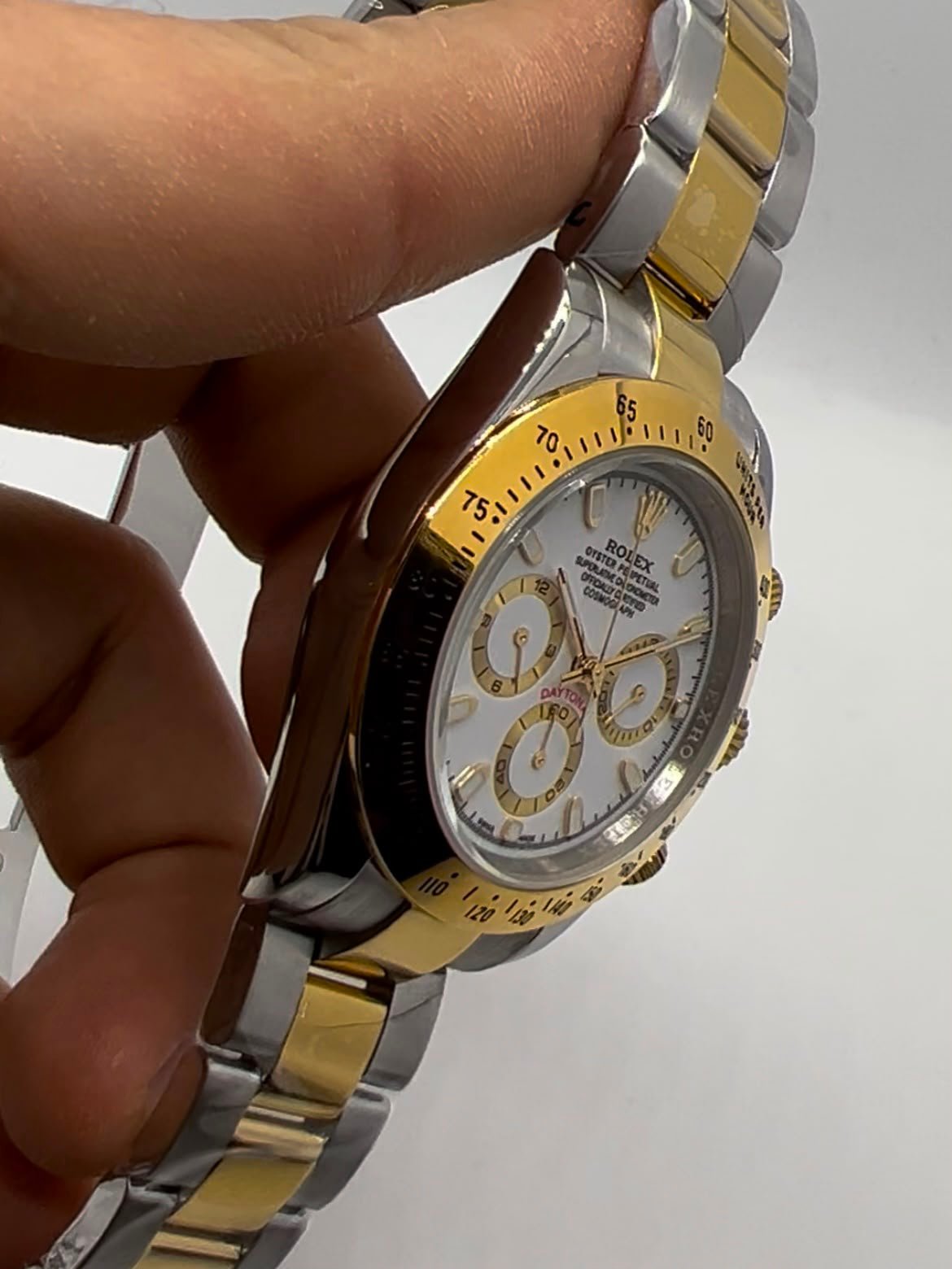 Daytona 40mm - AÇO COM DOURADO MOSTRADOR BRANCO - Imagem 5