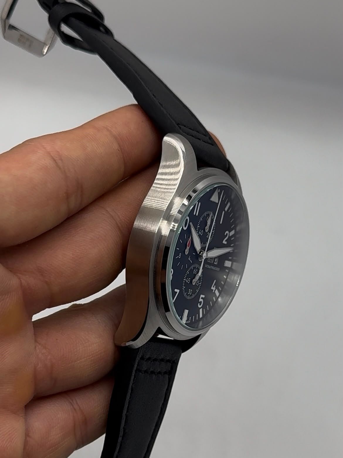 IWC Pilot Chronograph 41mm - Aço Mostrador Preto - COURO - Imagem 3