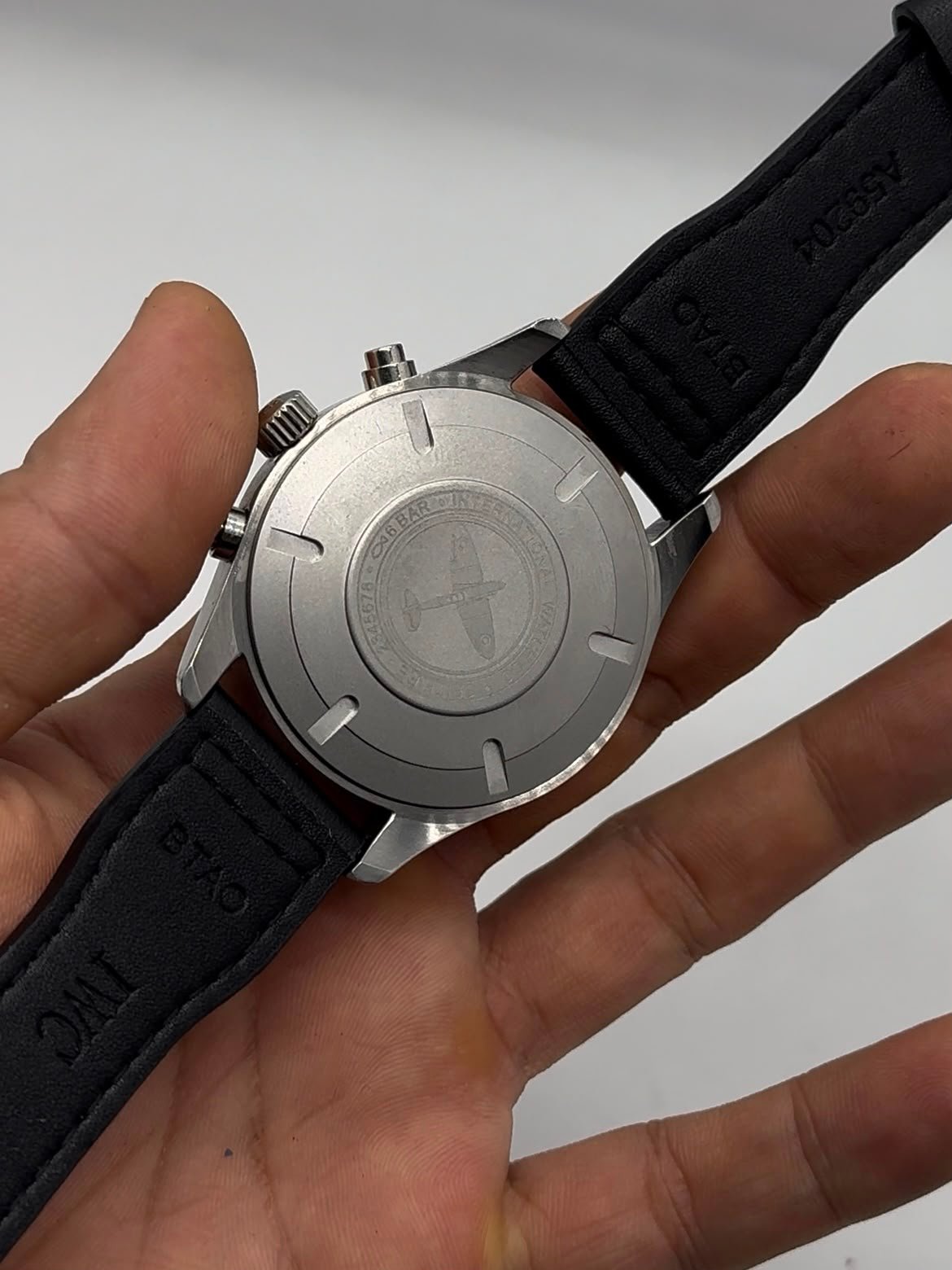 IWC Pilot Chronograph 41mm - Aço Mostrador Preto - COURO - Imagem 6