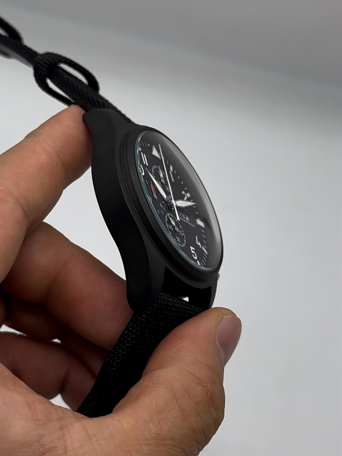 IWC Pilot Chronograph 41mm - Aço black Mostrador Preto - Nylon - Imagem 3