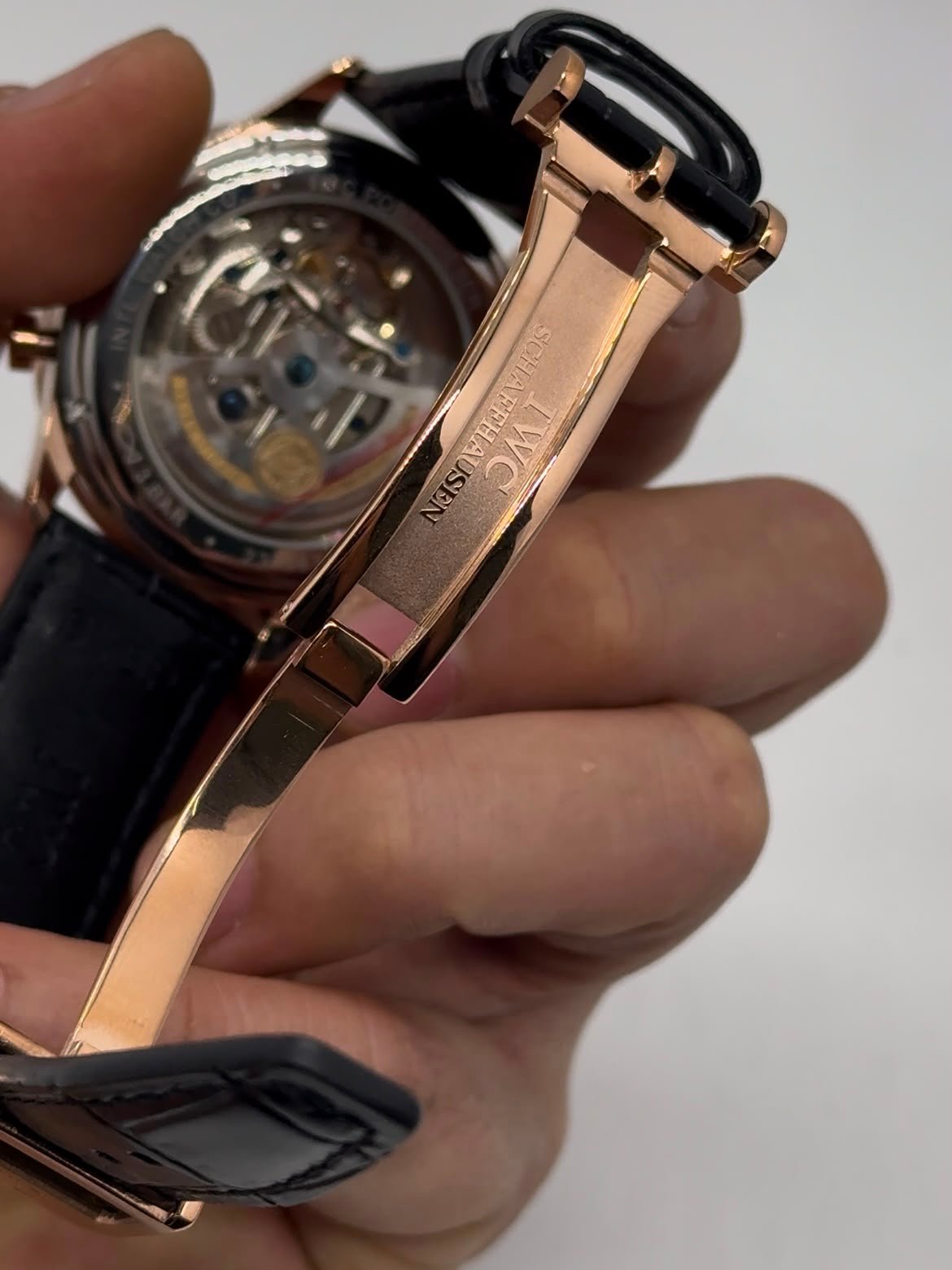 IWC Chronograph 43mm - AÇO DOURADO MOSTRADOR PRETO - COURO - Imagem 5