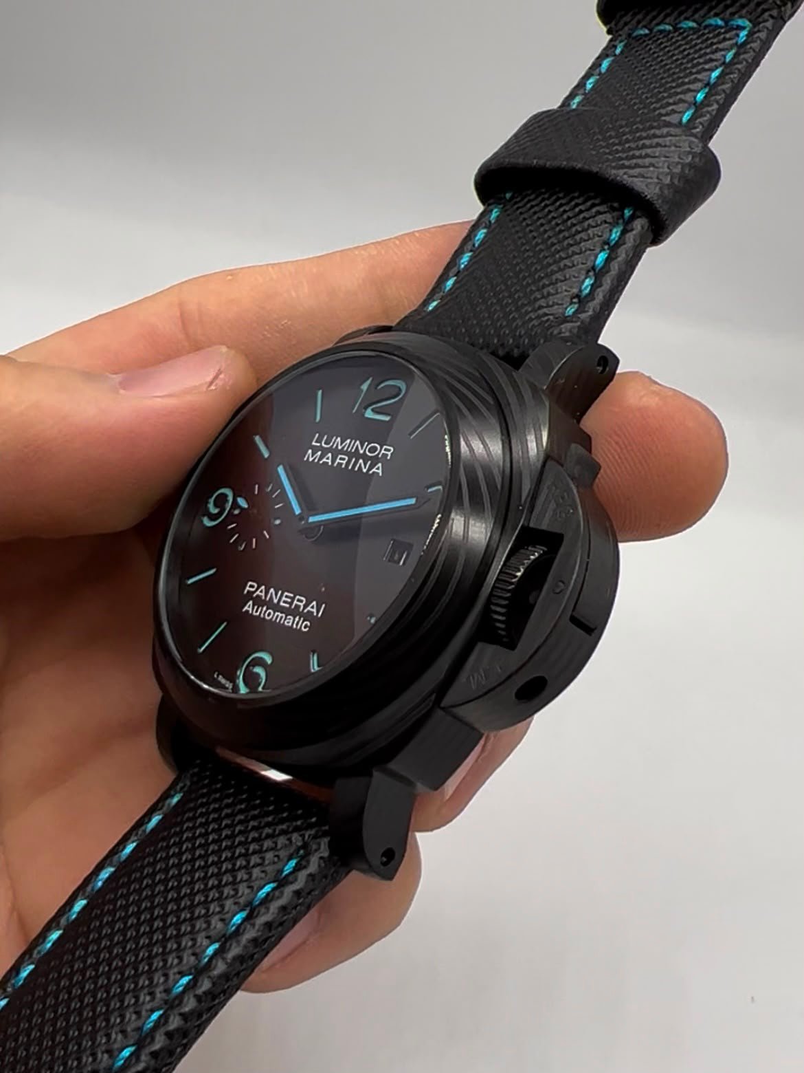 Panerai Luminor Marina 47mm - Aço Oxblack Mostrador Preto - NYLON - Imagem 4