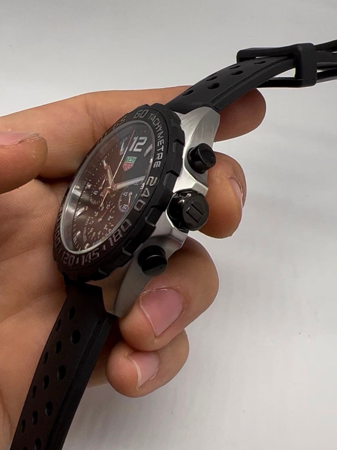 Fórmula 1 - 45mm - AÇO MOSTRADOR PRETO - SILICONE - Imagem 4