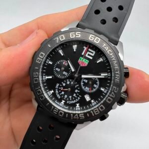 Fórmula 1 - 45mm - AÇO MOSTRADOR PRETO - SILICONE