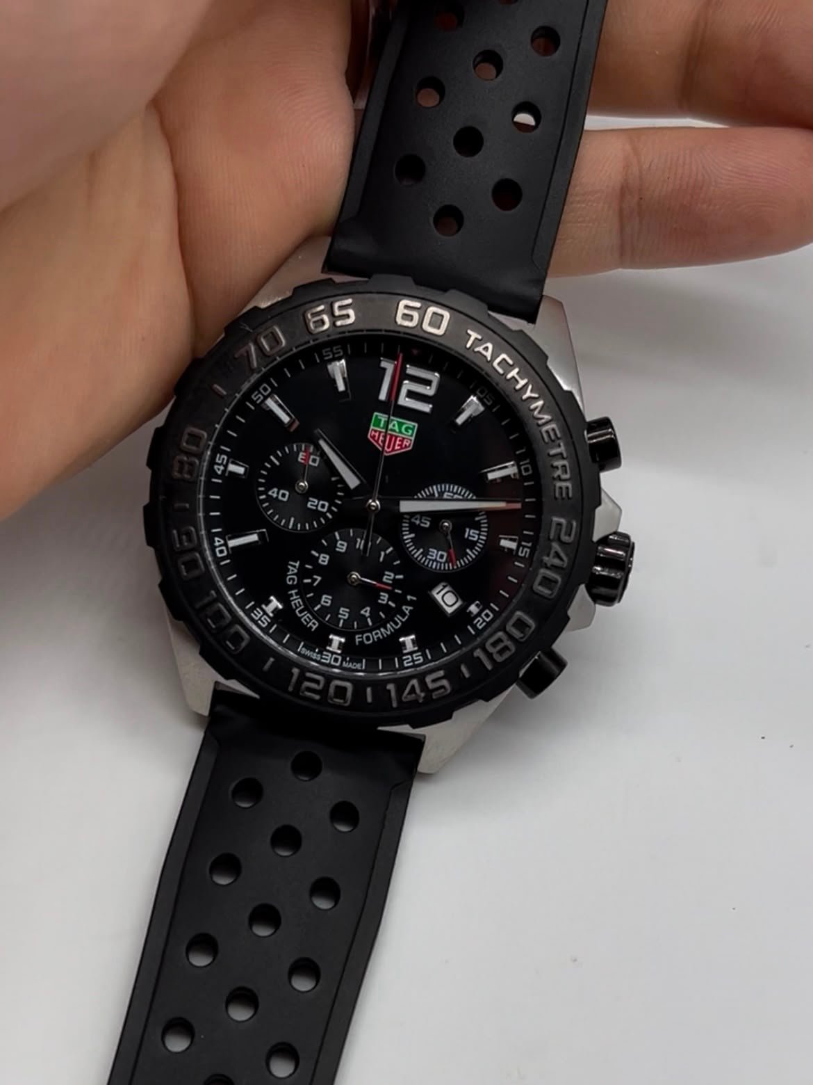 Fórmula 1 - 45mm - AÇO MOSTRADOR PRETO - SILICONE - Imagem 5