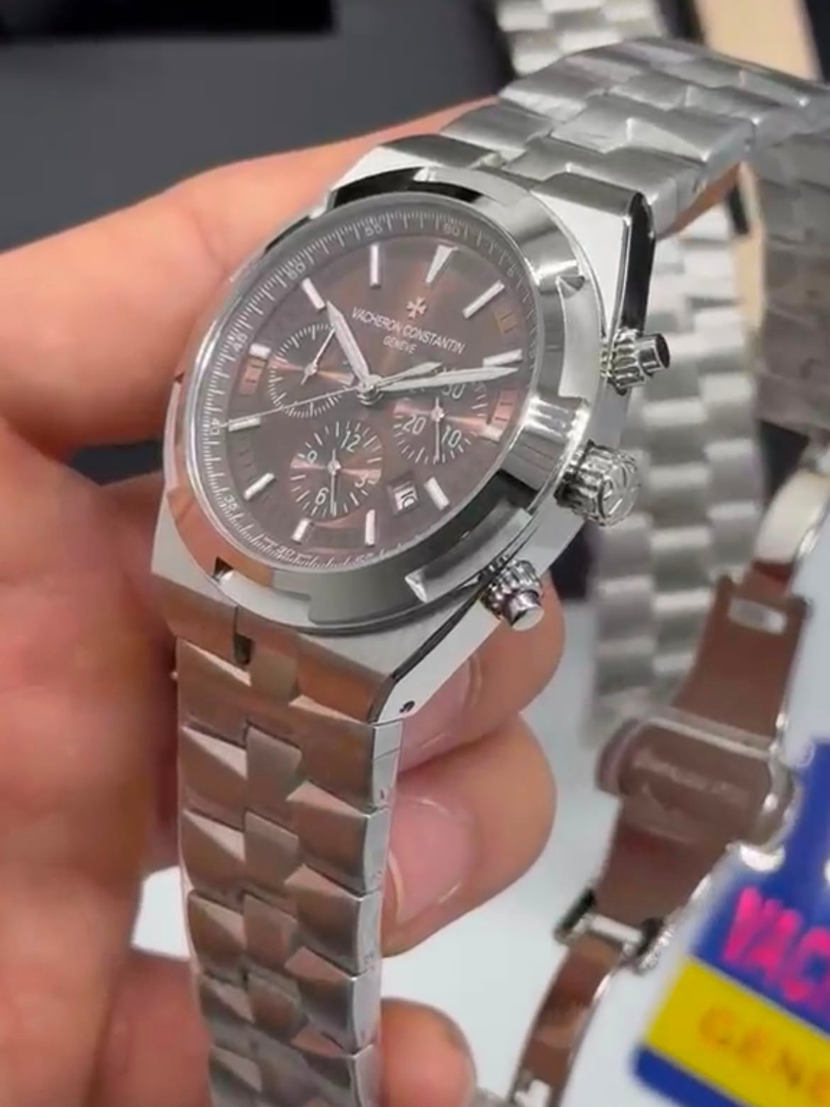 Vacheron Constantin 40mm - Aço mostrador marrom - Imagem 3