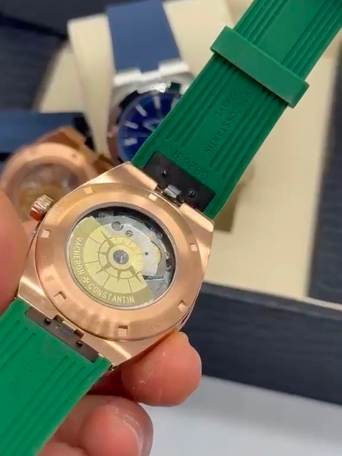 Vacheron Constantin 40mm - Aço mostrador verde pulseira silicone - Imagem 2