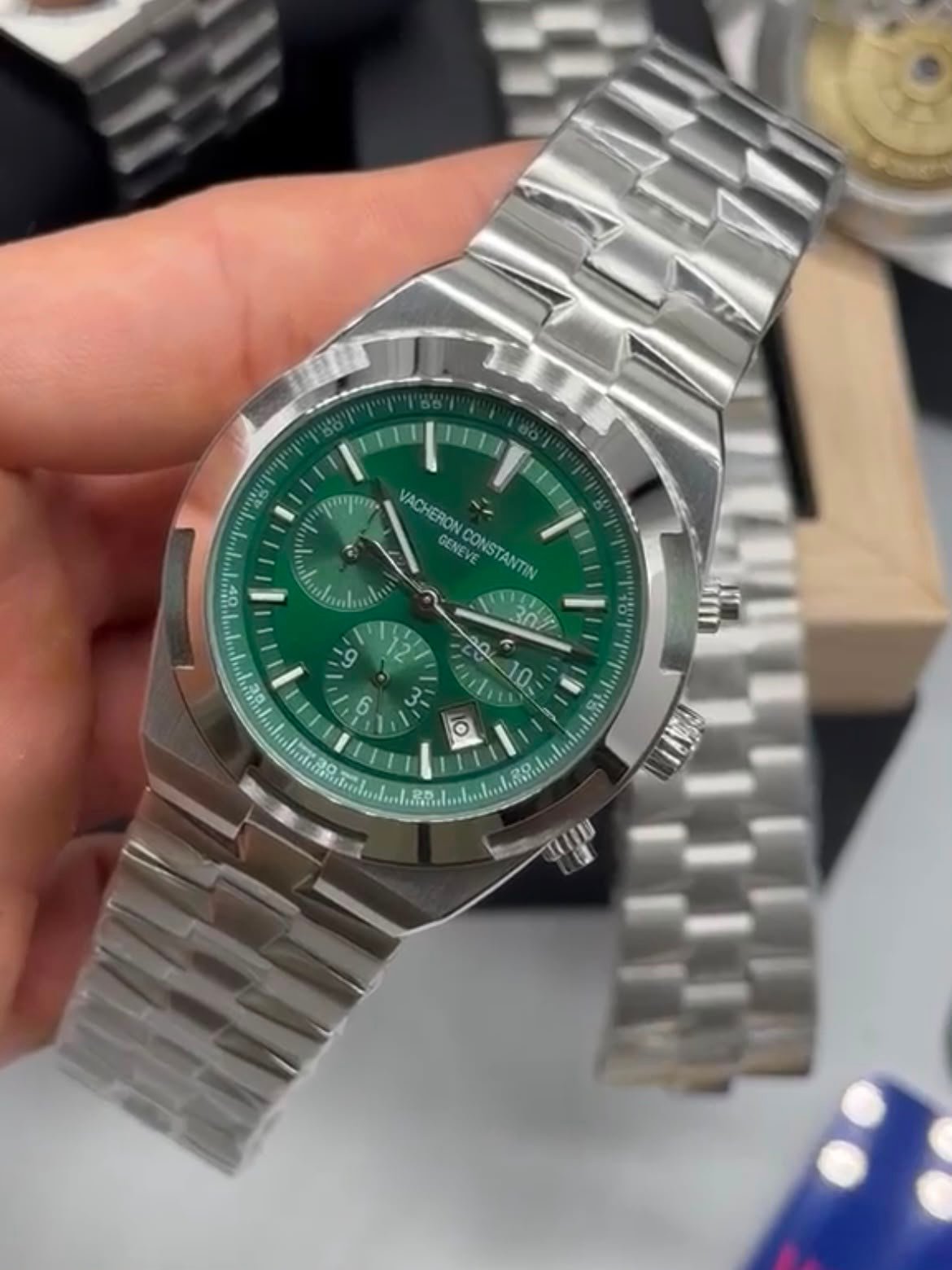 Vacheron Constantin 40mm - Aço mostrador verde
