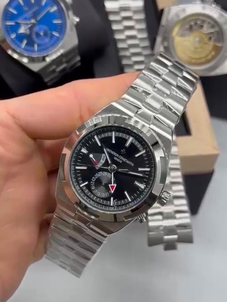 Vacheron Constantin 40mm - Aço mostrador preto