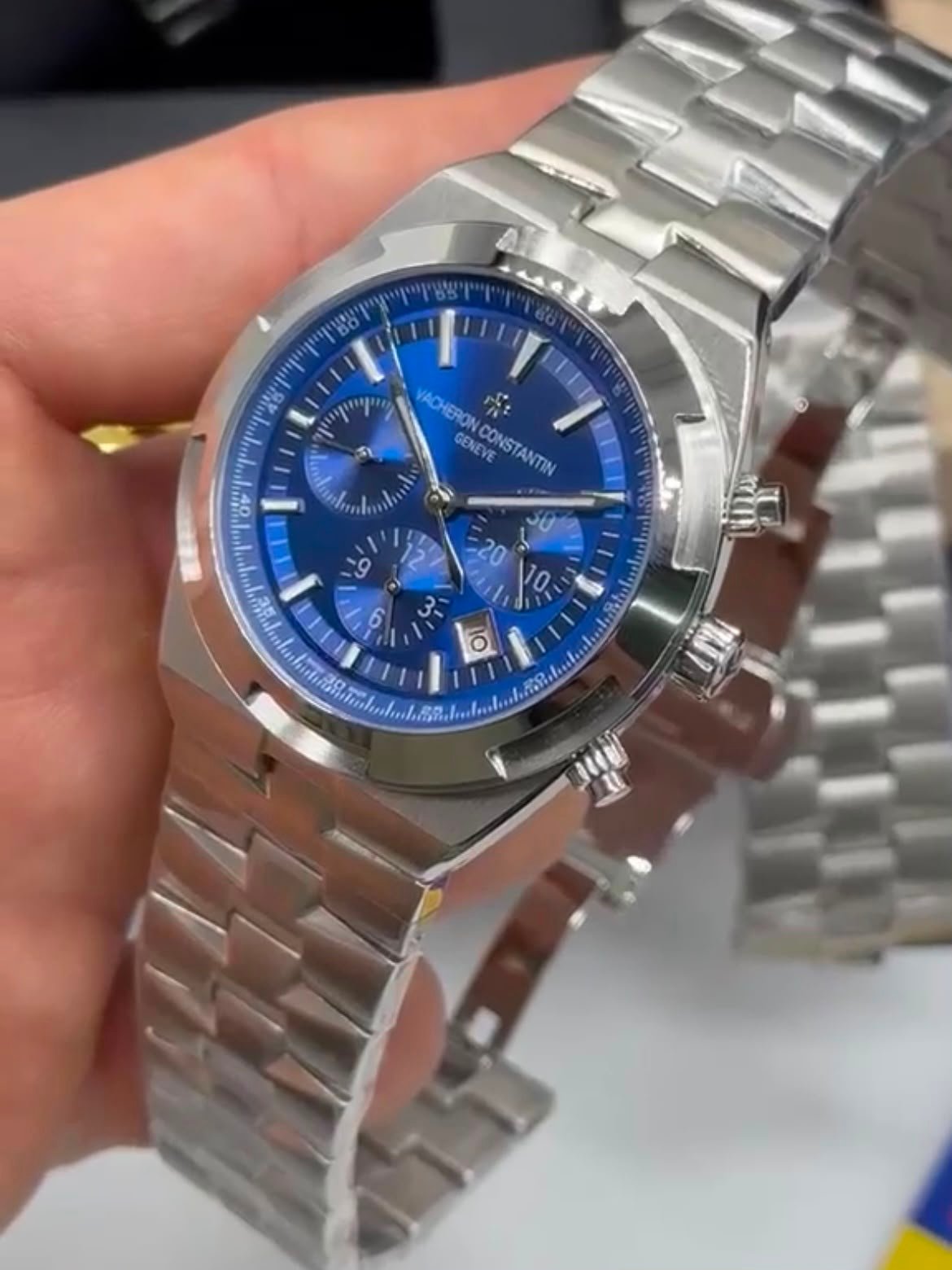 Vacheron Constantin 40mm - prata Aço mostrador azul