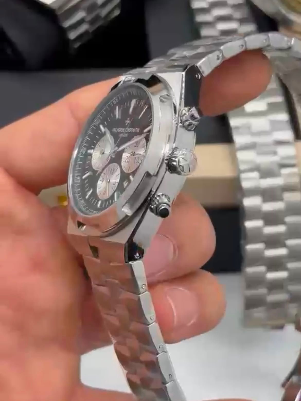 Vacheron Constantin 40mm - prata Aço mostrador preto - Imagem 3