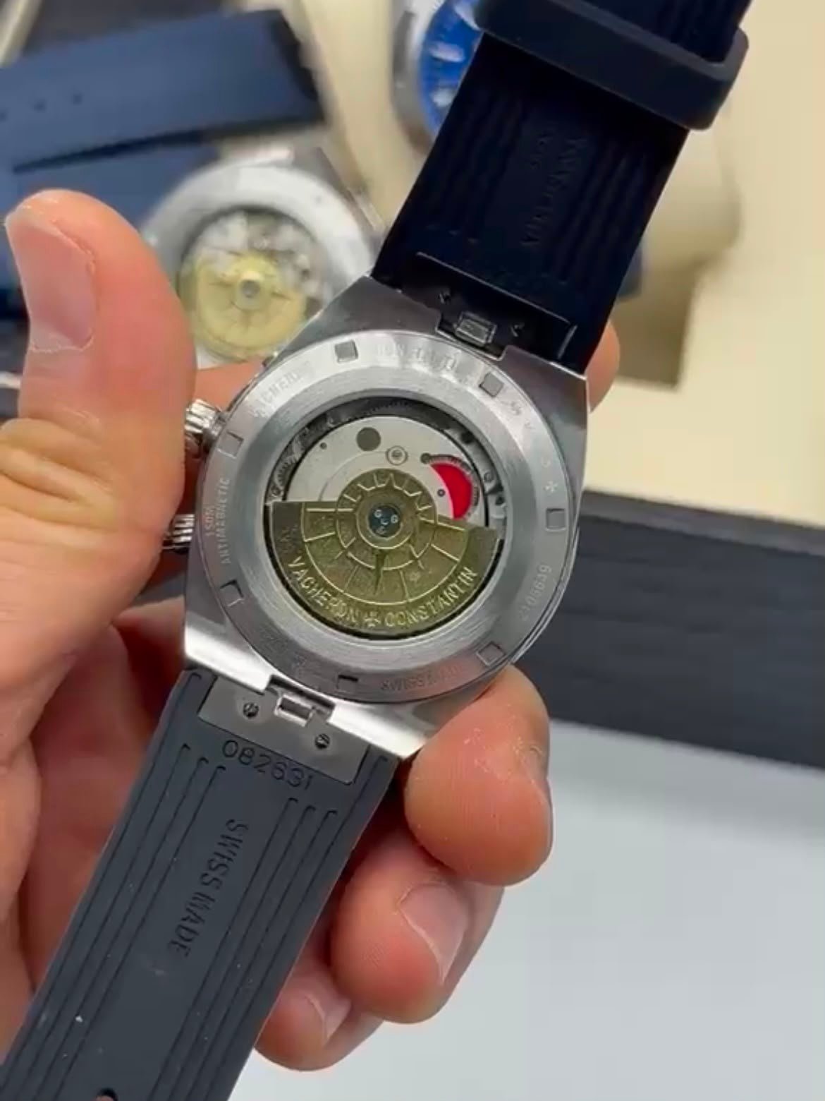 Vacheron Constantin 40mm - Aço prata mostrador branco pulseira silicone - Imagem 2