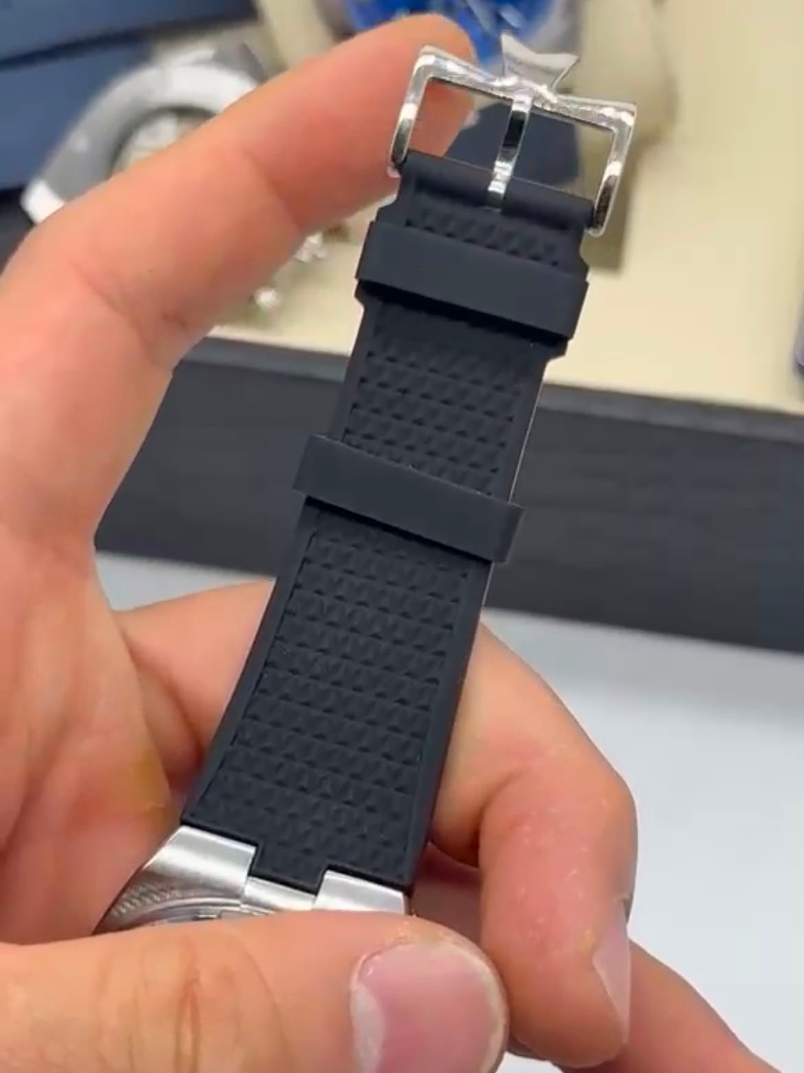 Vacheron Constantin 40mm - Aço prata mostrador branco pulseira silicone - Imagem 4