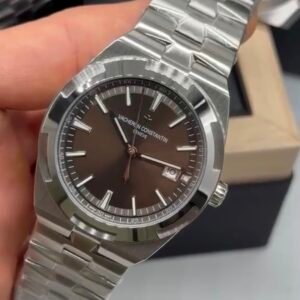 Vacheron Constantin 40mm - Aço prata mostrador marrom