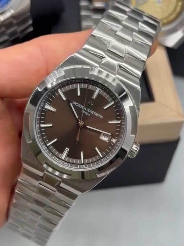 Vacheron Constantin 40mm - Aço prata mostrador marrom