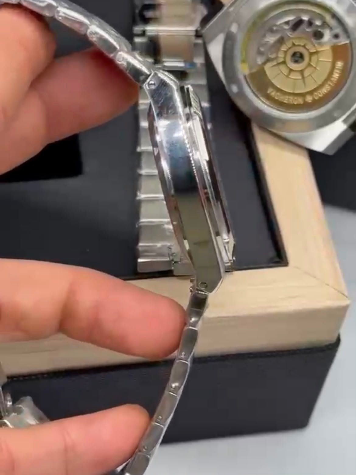 Vacheron Constantin 40mm - Aço prata mostrador marrom - Imagem 5