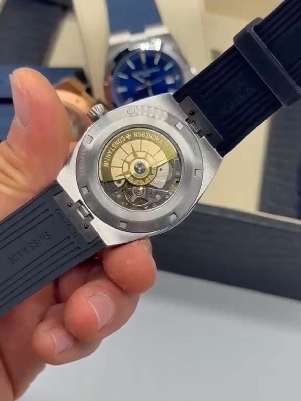 Vacheron Constantin 40mm - Aço prata mostrador branco pulseira silicone - Imagem 2