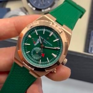 Vacheron Constantin 40mm - Aço mostrador verde pulseira silicone