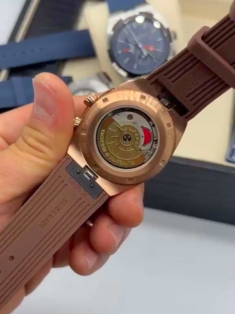 Vacheron Constantin 40mm - Aço mostrador prata pulseira silicone - Imagem 2