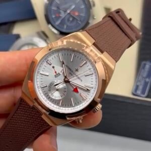 Vacheron Constantin 40mm - Aço mostrador prata pulseira silicone