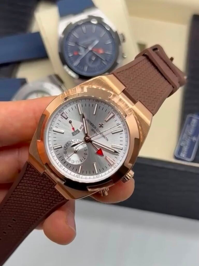 Vacheron Constantin 40mm - Aço mostrador prata pulseira silicone