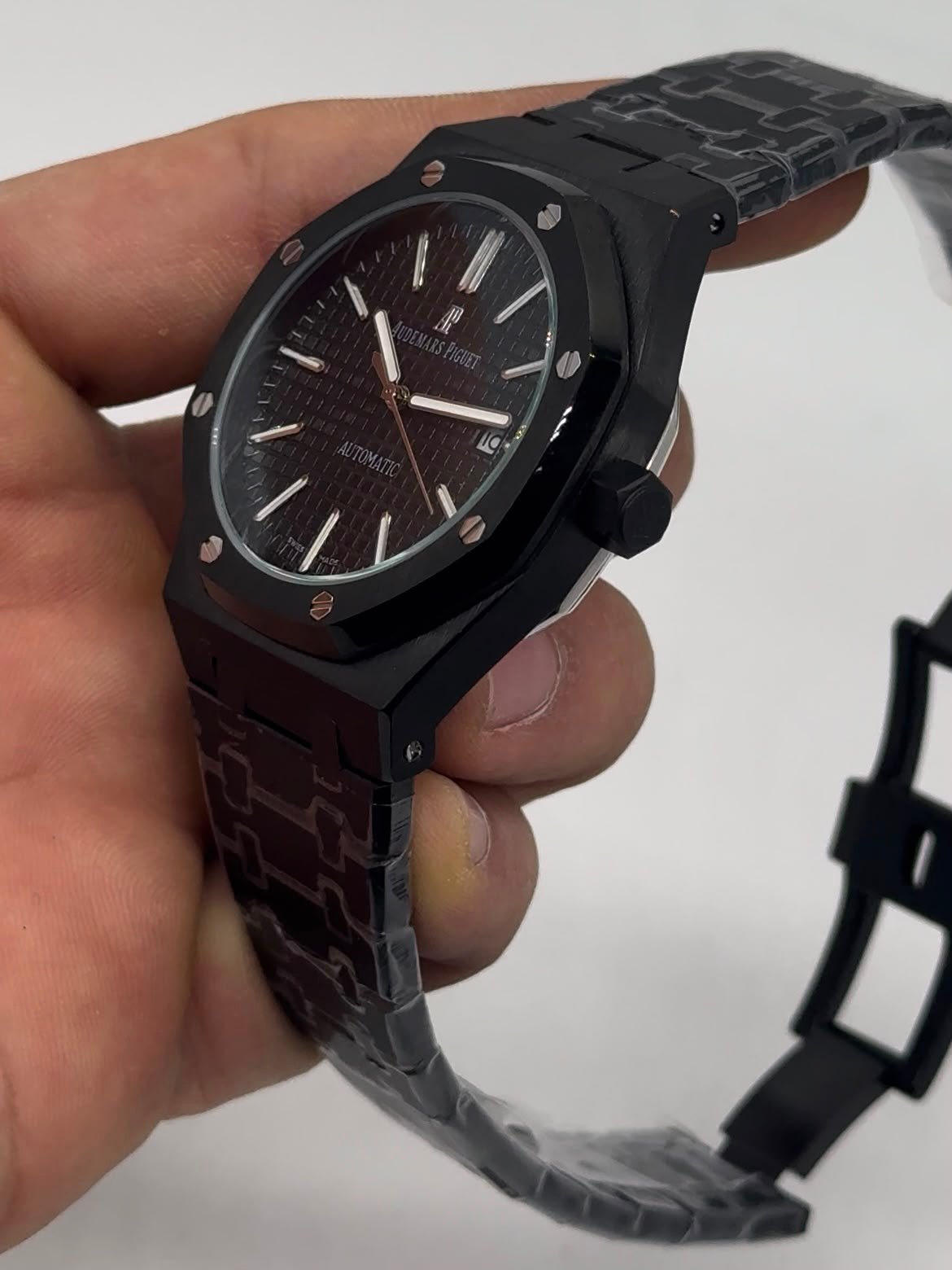 Audemars Piguet Royal Oak 42mm - Aço preto Mostrador preto - Imagem 3