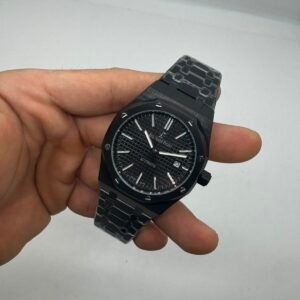Audemars Piguet Royal Oak 42mm - Aço preto Mostrador preto