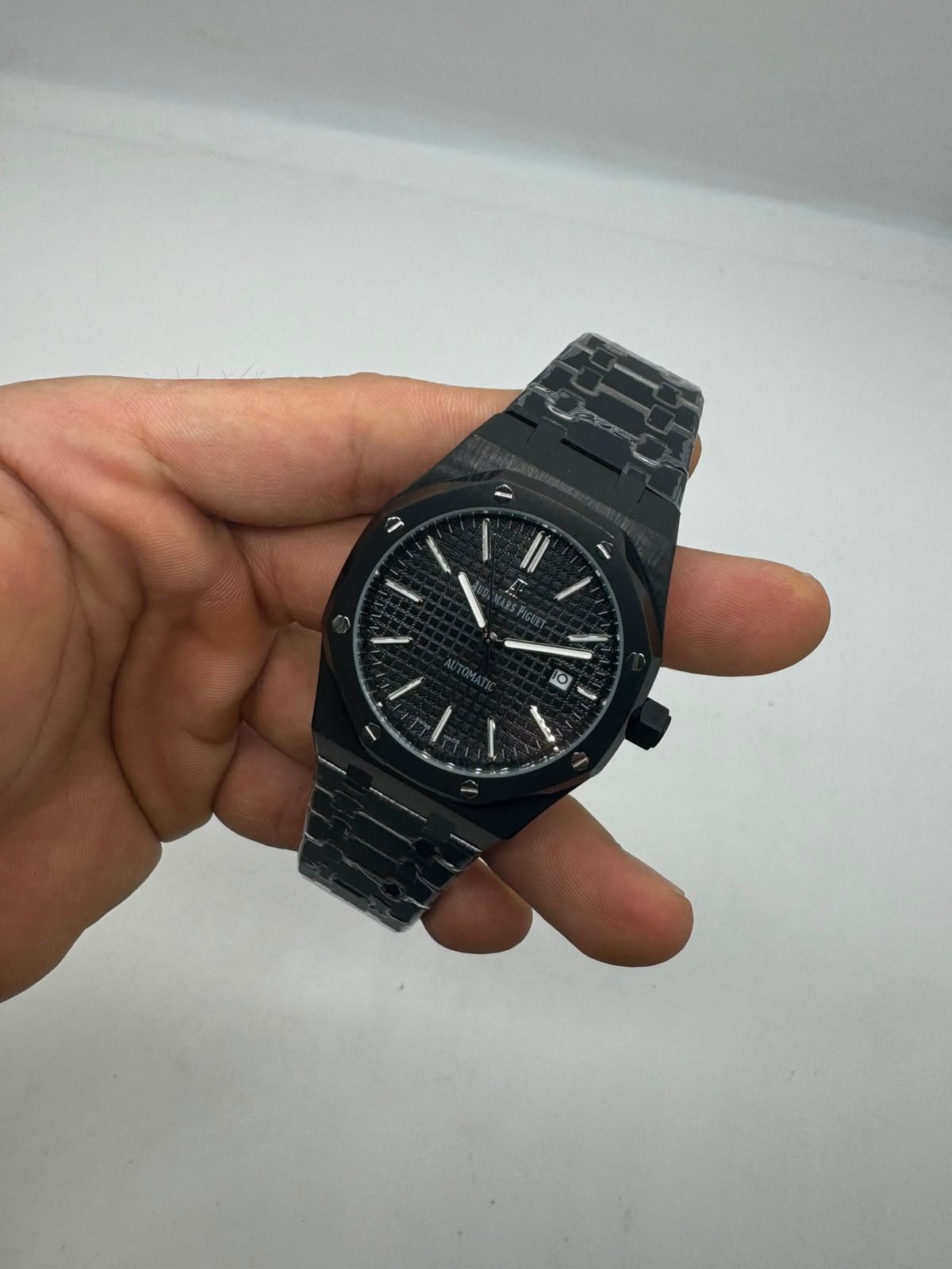 Audemars Piguet Royal Oak 42mm - Aço preto Mostrador preto