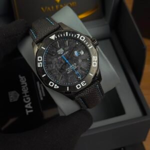 TAG Heuer Aquarecer 43mm - AÇO PRETO MOSTRADOR PRETO - NYLON