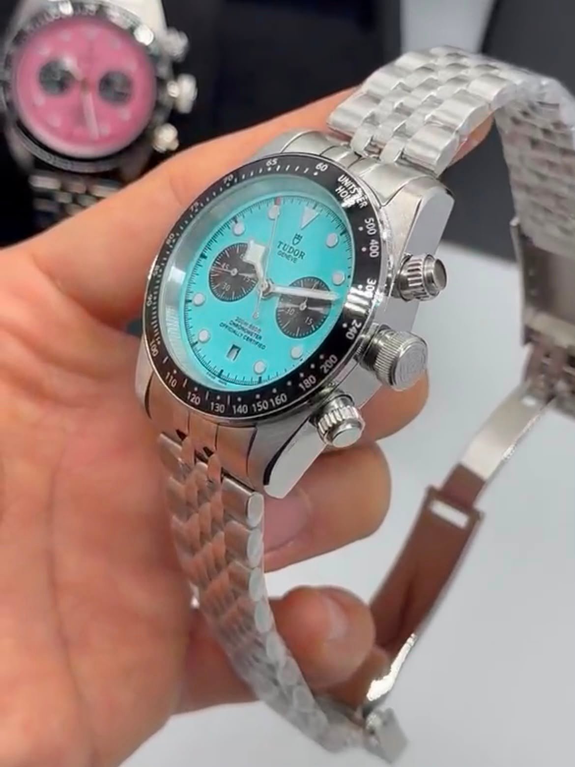 Tudor Black Bay Chrono 41mm - Aço Mostrador Azul Tiffany - Imagem 5