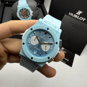 Hublot Classic Chrono 45mm - AÇO AZUL MOSTRADOR AZUL - SILICONE