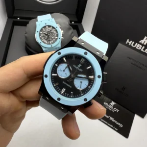 Hublot Classic Chrono 45mm - AÇO PRETO MOSTRADOR PRETO - SILICONE