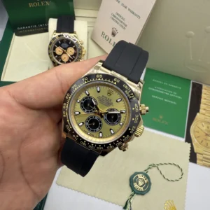 Daytona 40mm - AÇO DOURADO MOSTRADOR DOURADO - SILICONE