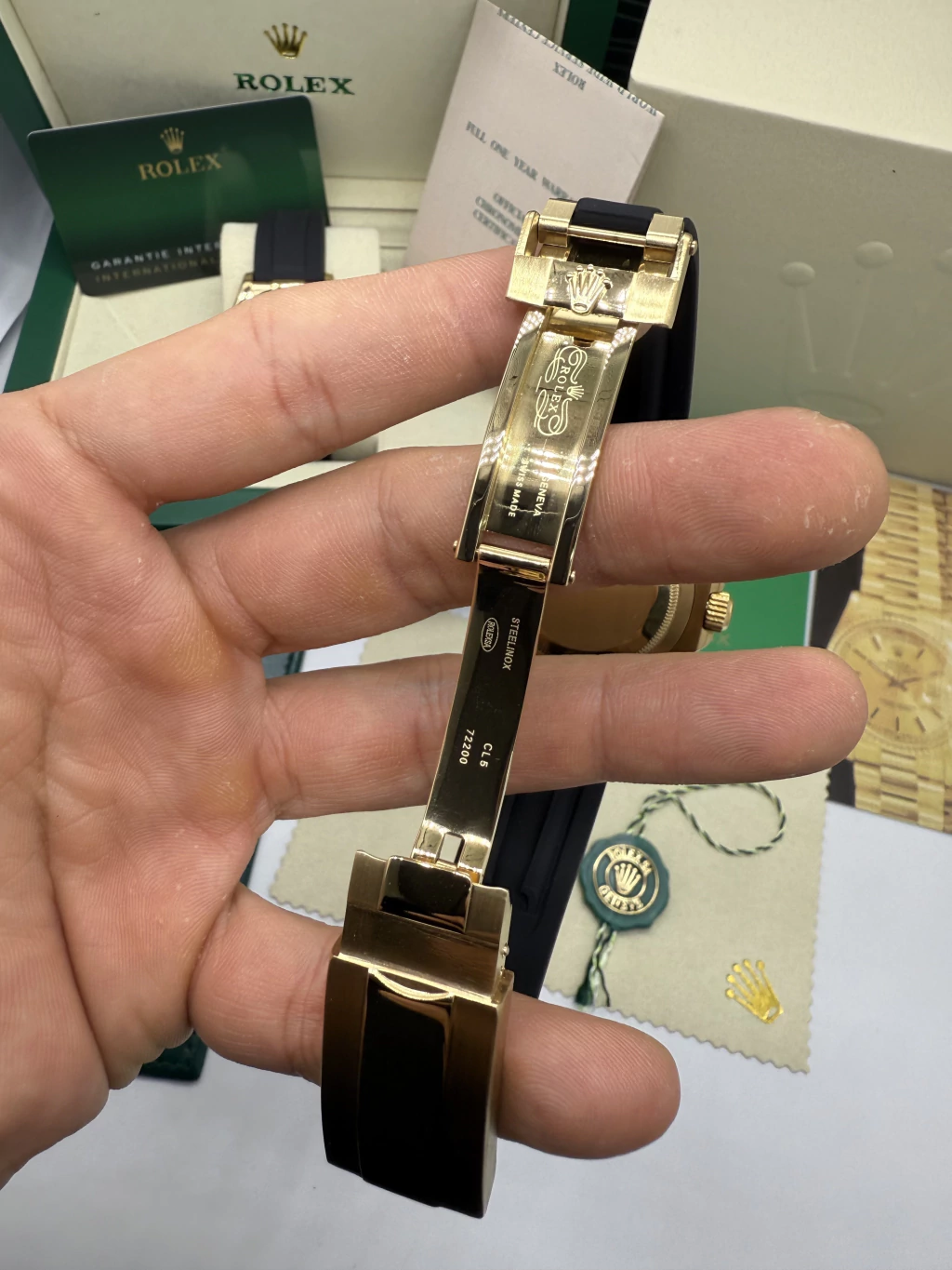 Daytona 40mm - AÇO DOURADO MOSTRADOR BRANCO - SILICONE - Imagem 4