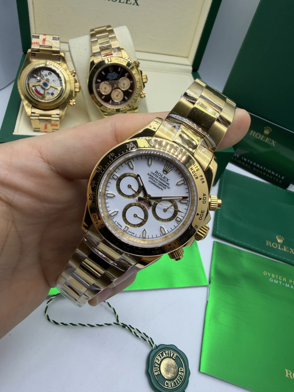 Daytona 40mm - AÇO DOURADO MOSTRADOR BRANCO