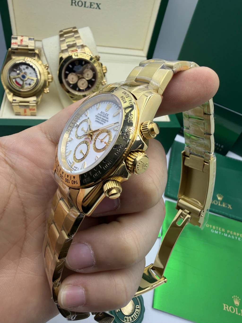 Daytona 40mm - AÇO DOURADO MOSTRADOR BRANCO - Imagem 2
