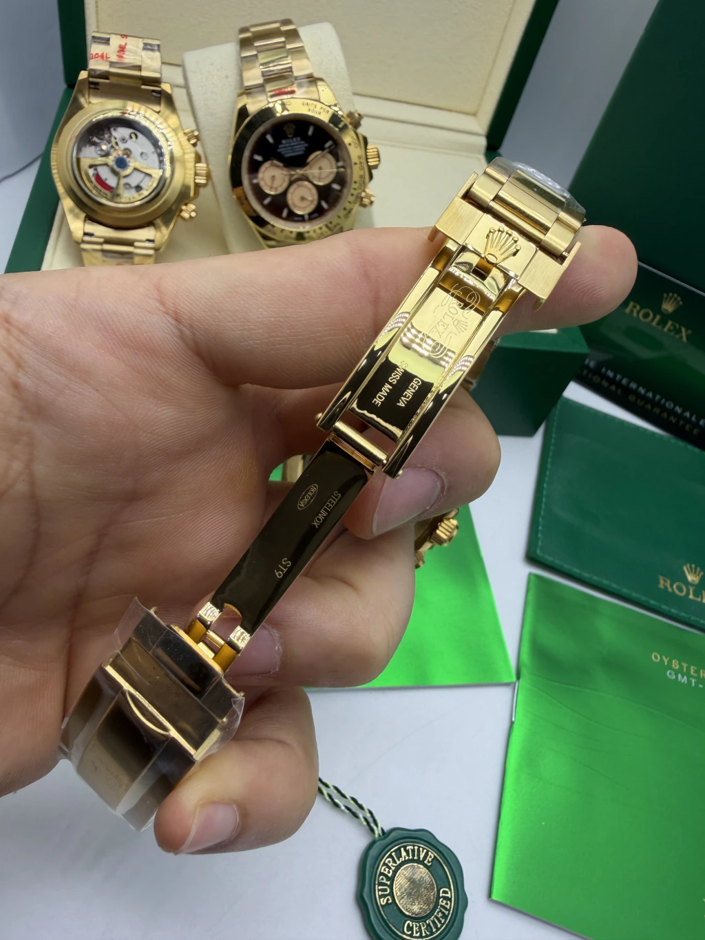 Daytona 40mm - AÇO DOURADO MOSTRADOR BRANCO - Imagem 4