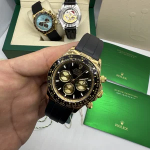Daytona 40mm - AÇO DOURADO MOSTRADOR PRETO - SILICONE
