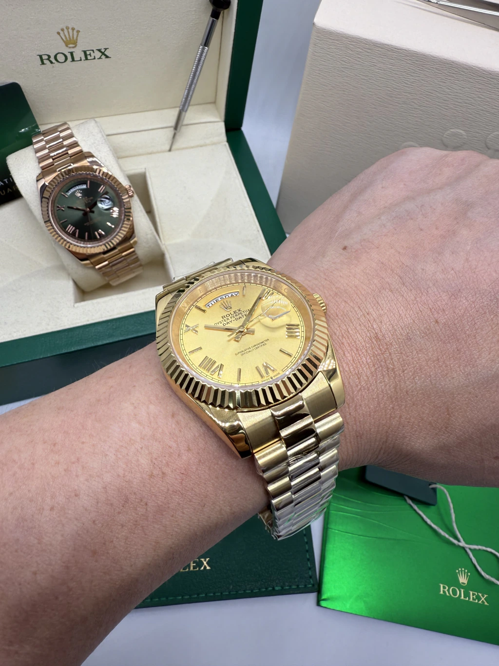 Day-Date President 40mm - AÇO DOURADO MOSTRADOR DOURADO - Imagem 5
