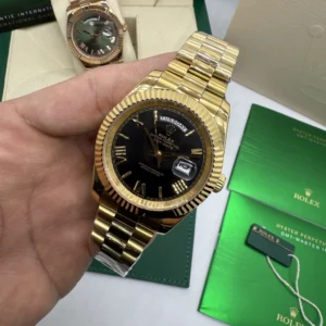 Day-Date President 40mm - AÇO DOURADO MOSTRADOR PRETO