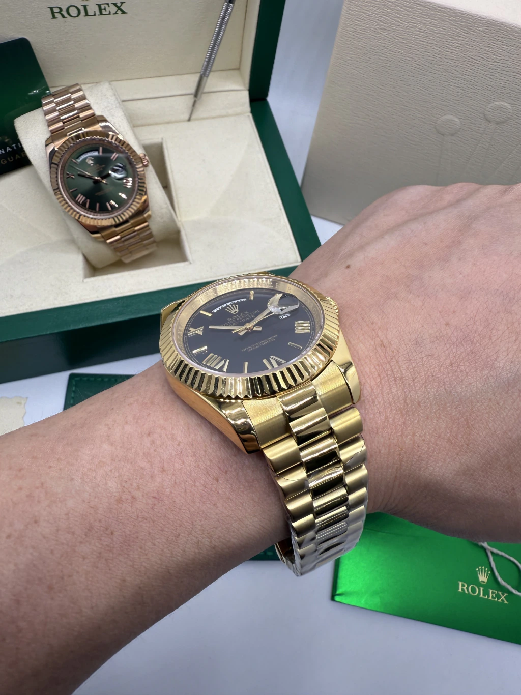Day-Date President 40mm - AÇO DOURADO MOSTRADOR PRETO - Imagem 5