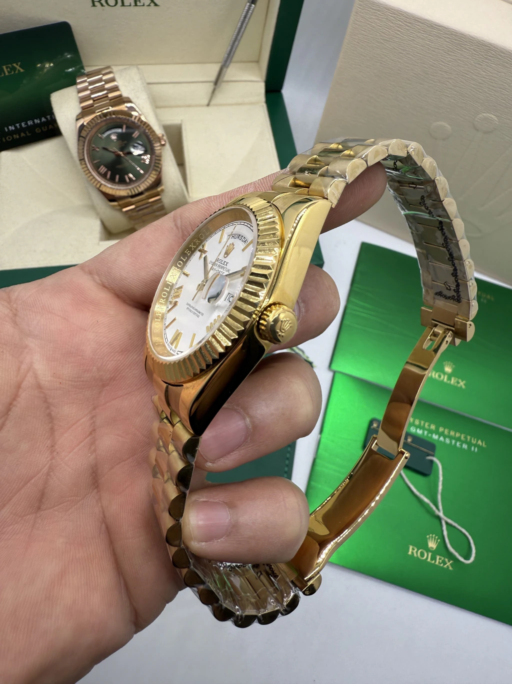 Day-Date President 40mm - AÇO DOURADO MOSTRADOR BRANCO - Imagem 2
