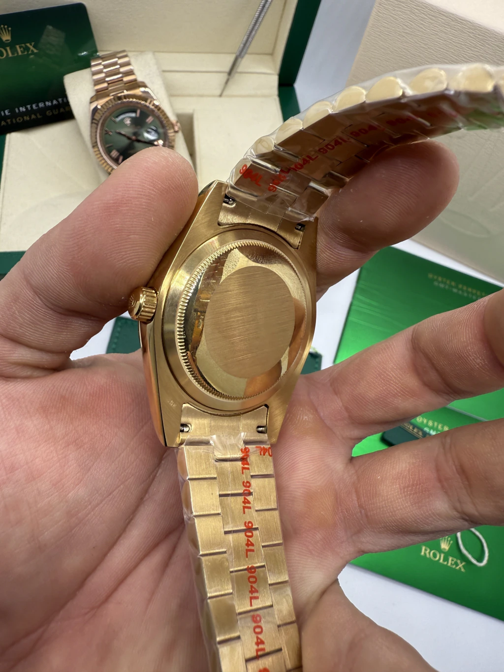 Day-Date President 40mm - AÇO DOURADO MOSTRADOR VERDE - Imagem 3