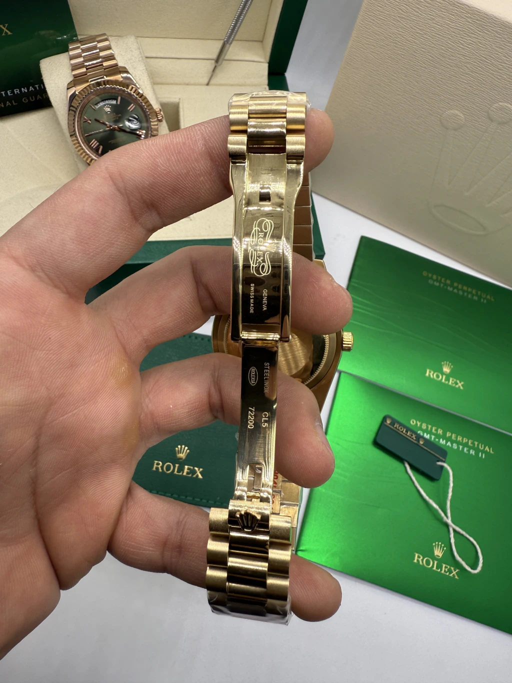 Day-Date President 40mm - AÇO DOURADO MOSTRADOR VERDE - Imagem 4