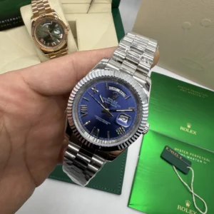 Day-Date President 40mm - AÇO MOSTRADOR AZUL